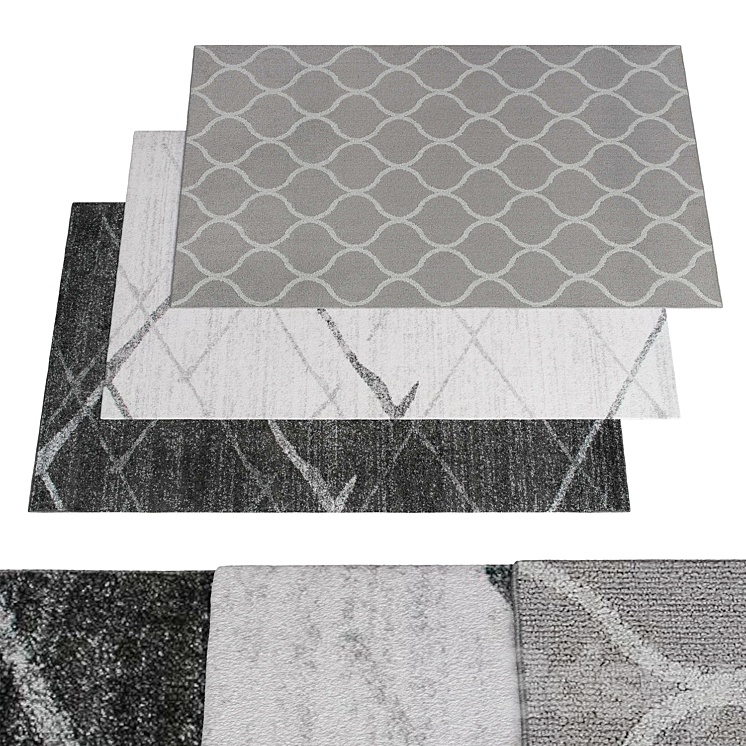 Thigpen Contemporary Area Rug by KOHLS Carpets 3D model