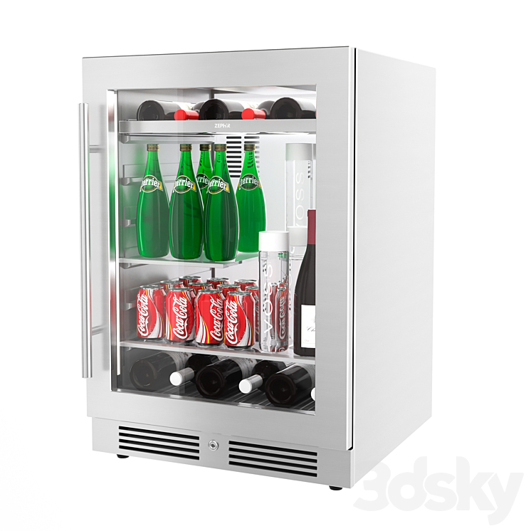 Zephyr Beverage Cooler Kitchen appliance 3D model