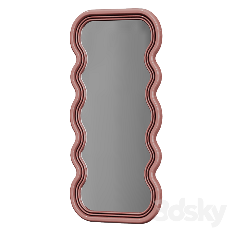 Zakaria Wavy Wall Mirror - Mirror - 3D model