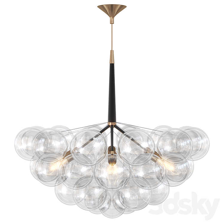 Ariya Glass Bubble Chandelier Pendant light 3D model