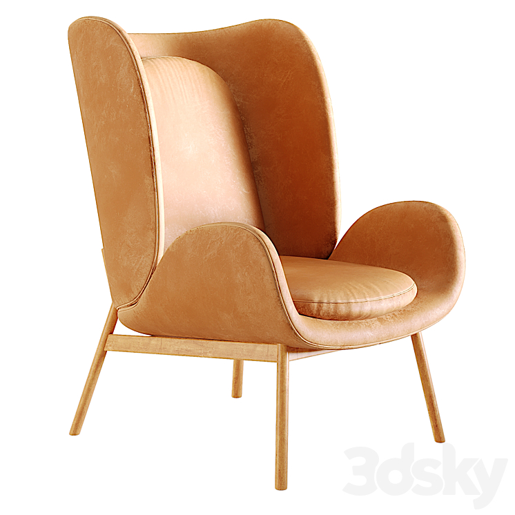 Armchair Fogia Enclose Arm chair 3D model