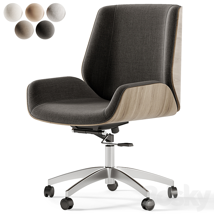 TopChairs Crown Armchair, Office Chair - Office furniture - 3D model
