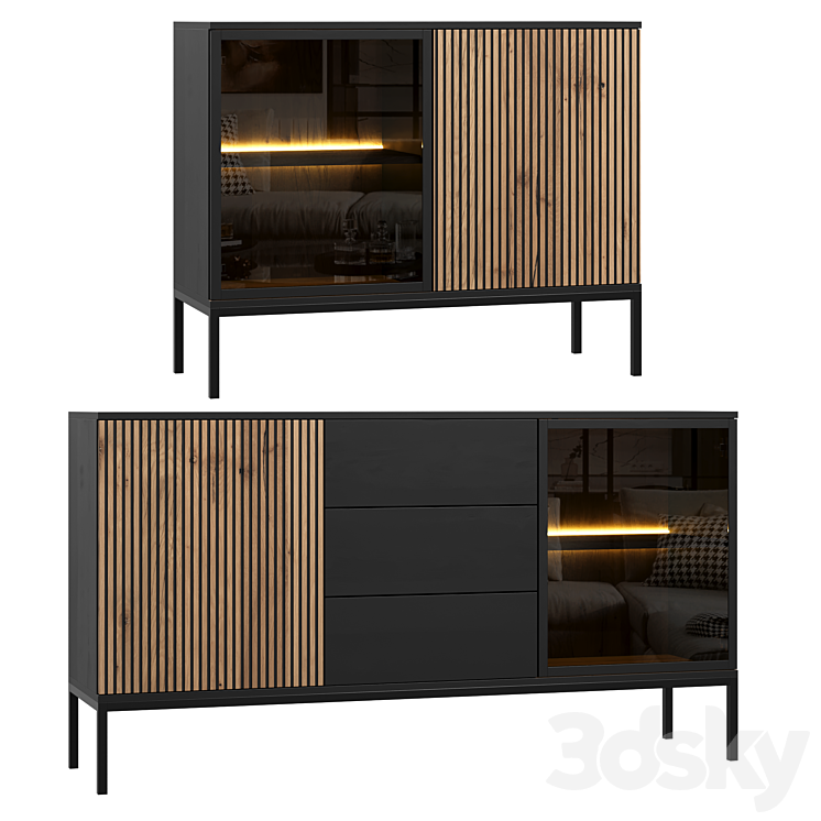Chests sento 2 sideboard chest of drawer 3d model