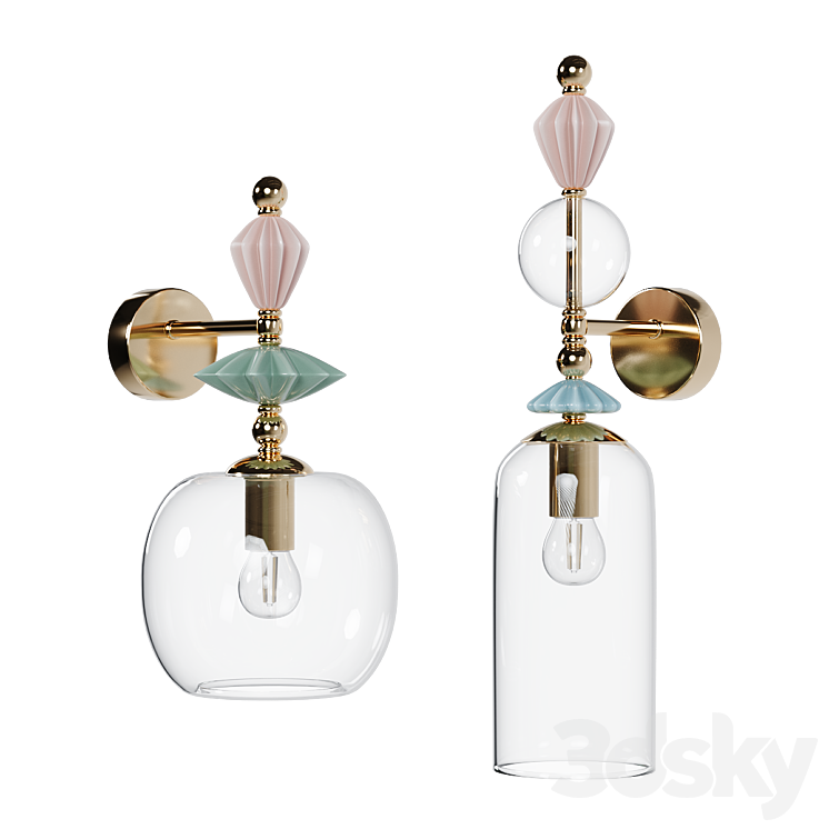 Bizet sconce / Odeon lighting set - Wall light - 3D model