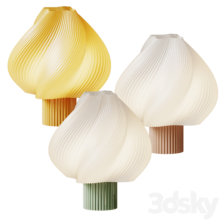 Creme Atelier soft serve lamp Table lamp 3D model