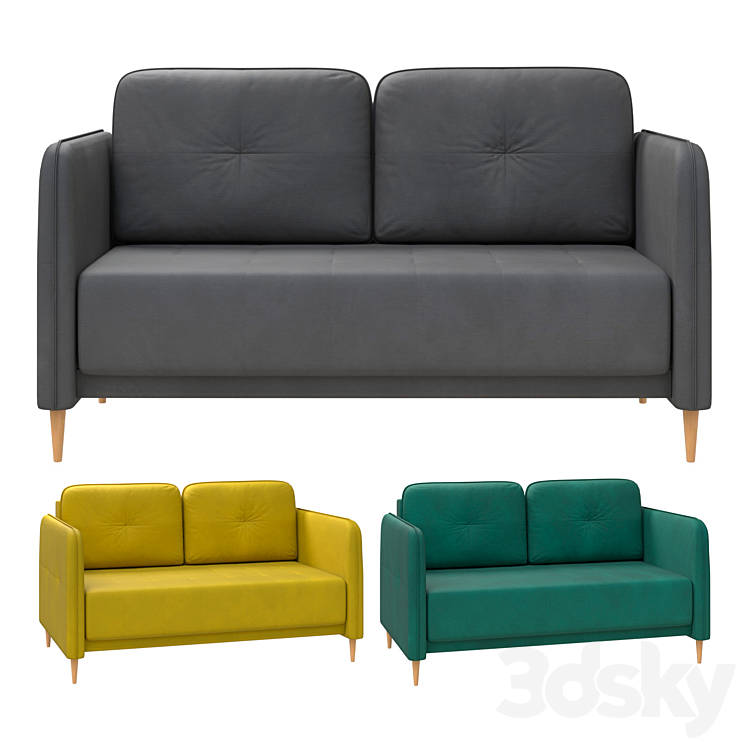 Sofa bed SCANDICA Marcus mini - Sofa - 3D model