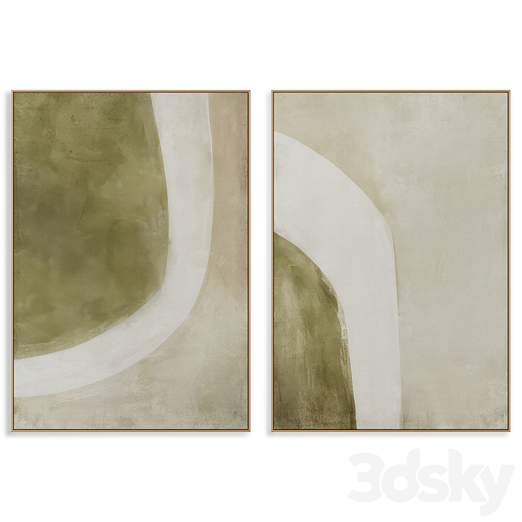 Abstract Painting Frame set 0320 Frame 3D model