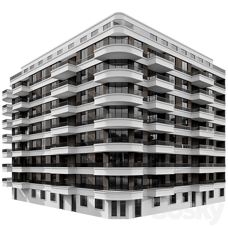 Residential Building No120 Building 3D model