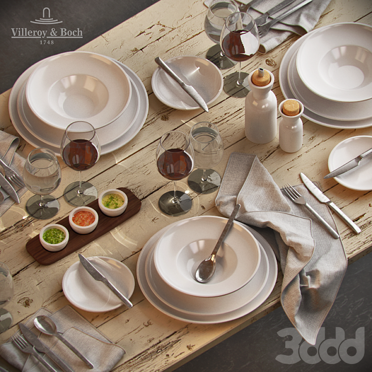 сервировка Villeroy & Boch Artesano Original - Посуда - 3D модель