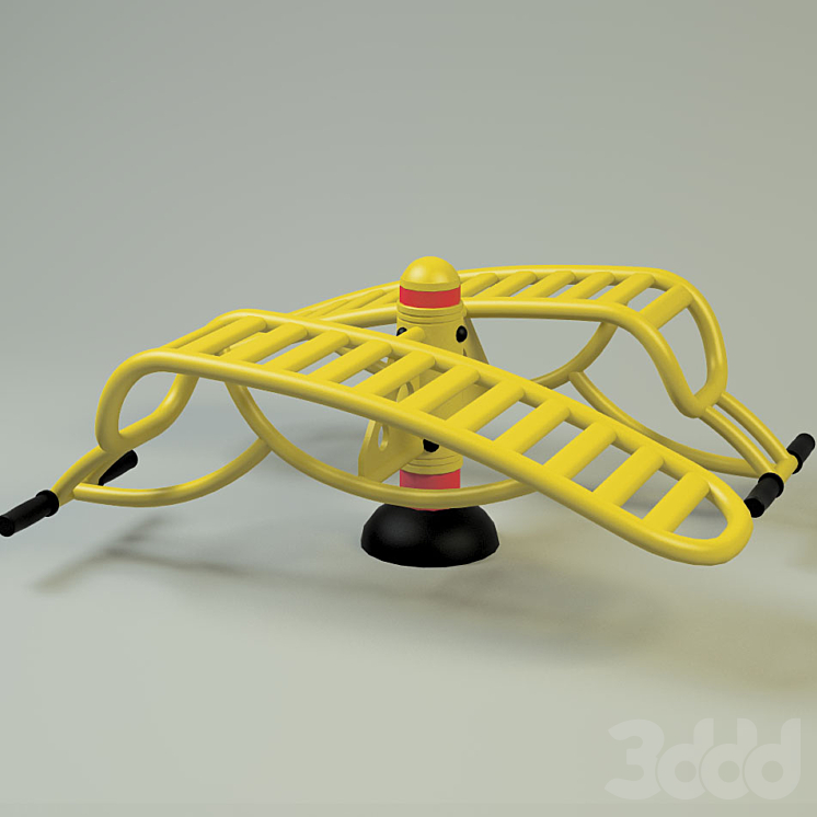 Уличный тренажер "Брюшной пресс" - Спорт - 3D модель