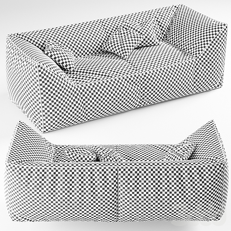 Бескаркасный диван quot;Де Люксquot; - Диваны - 3D модель