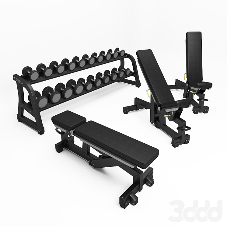 Chrome Dumbbell Rack Technogym
