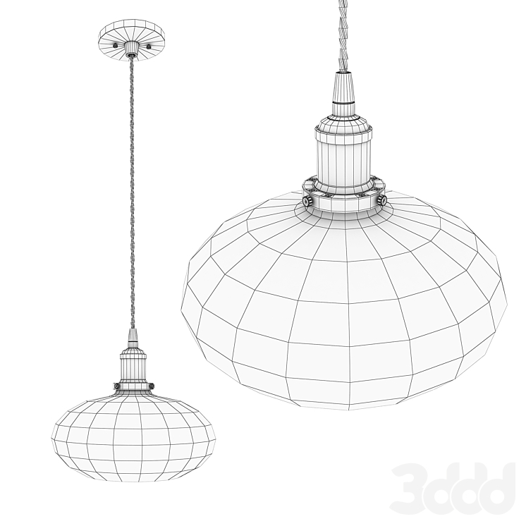  лампа в стиле Томаса Эдисона - Подвесной - 3D модель