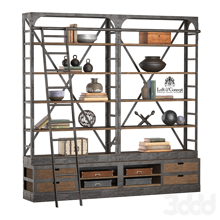 Стеллаж 3д модель. Стеллаж industrial iron. 3d max модель стеллажа. 3д модель стеллаж лофт. лофт концепт стеллаж.