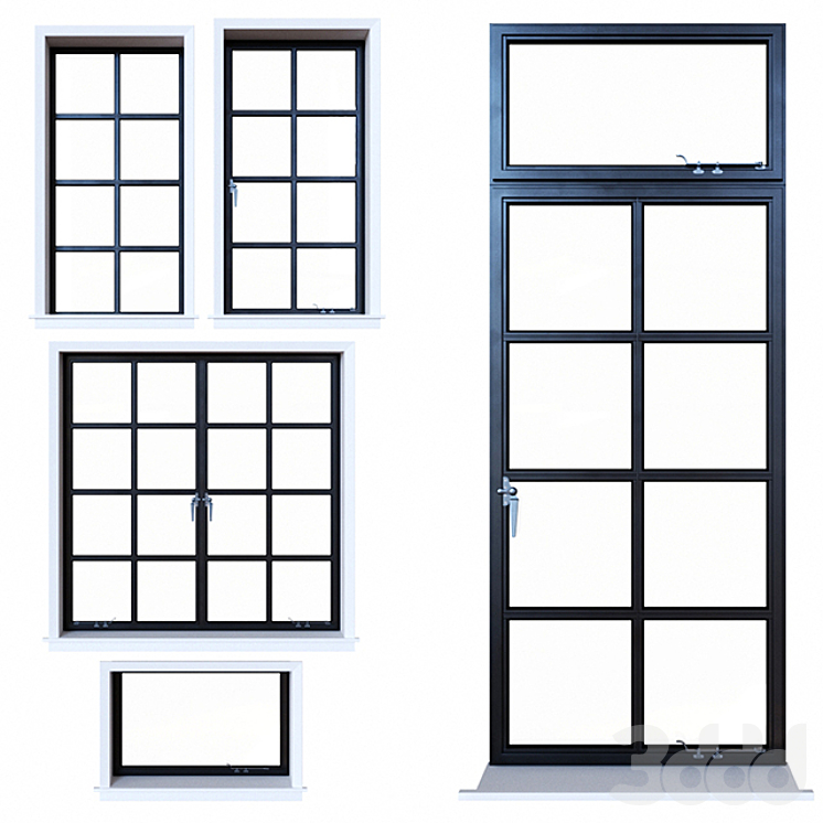 Windows 3d model. Черные оконные рамы. Окно в черной раме. Окно с черной рамой. Оконная рама на белом фоне.