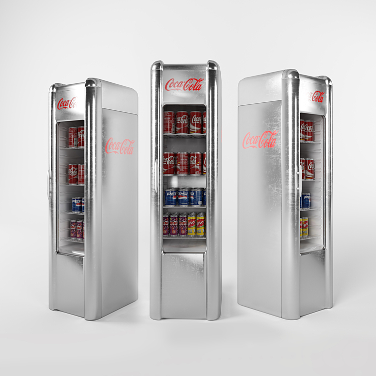 Холодильник Coca-Cola - Магазин - 3D модель