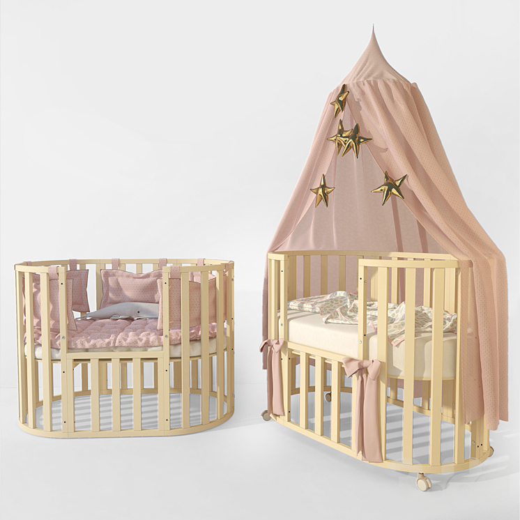 Овальная кроватка "Letto Bambini Elegante" слоновая кость - Кровати ...