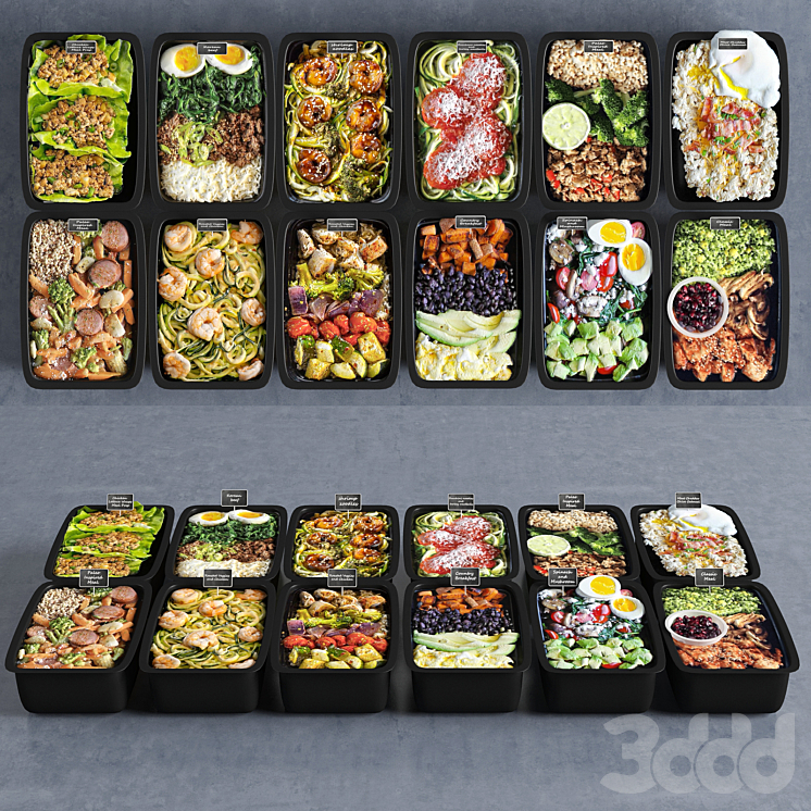 3d models food. Meal 3 d.