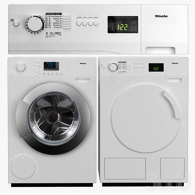 Miele стиральная машина - Бытовая техника - 3D модель