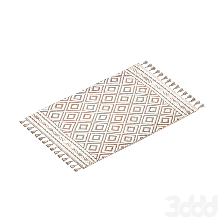 Жаккардовый коврик для ванной H&M - Ковры - 3D модель