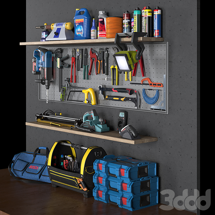 Инструмент для гаража. Garage tools. Хранение инструмента в мастерской. Система хранения в мастерской. 3d garage tools.