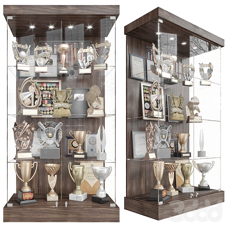 Award cabinet 2 - Шкафы - 3D модель