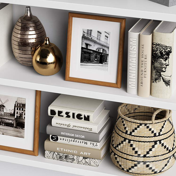 Sets decor. Decorative set 3ds max. Декоративный набор для интерьера. Книжная полка акварель. Shoes set decoration model 3d.