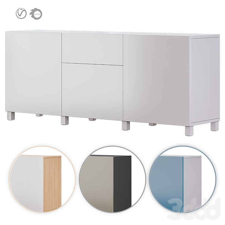IKEA BESTA БЕСТО 2 - Тумбы, комоды - 3D модель