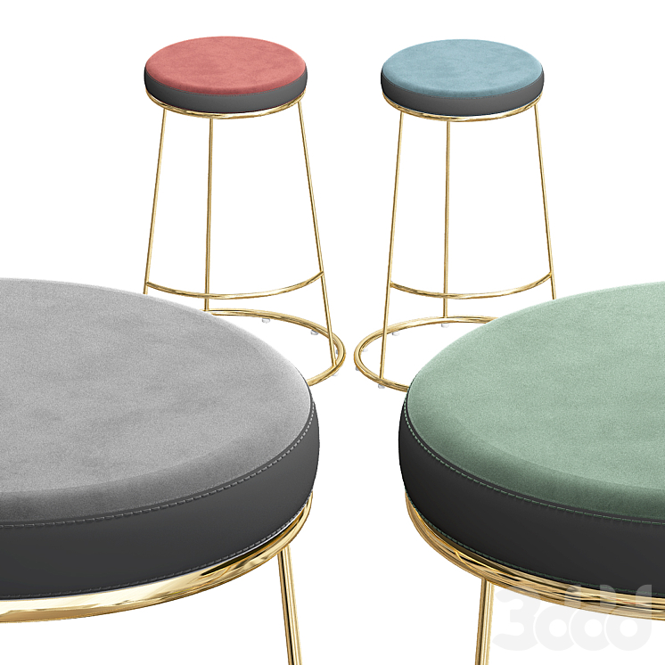Folding Bar Stools Dunelm Стулья 3D модель