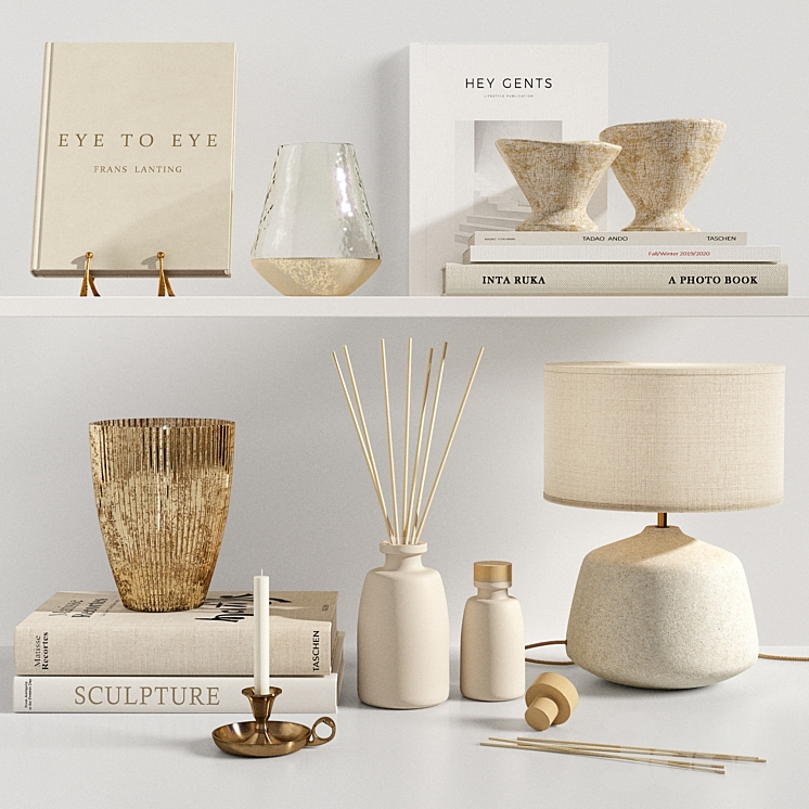 Zara Home Decor Set 03 - Декоративный набор - 3D модель
