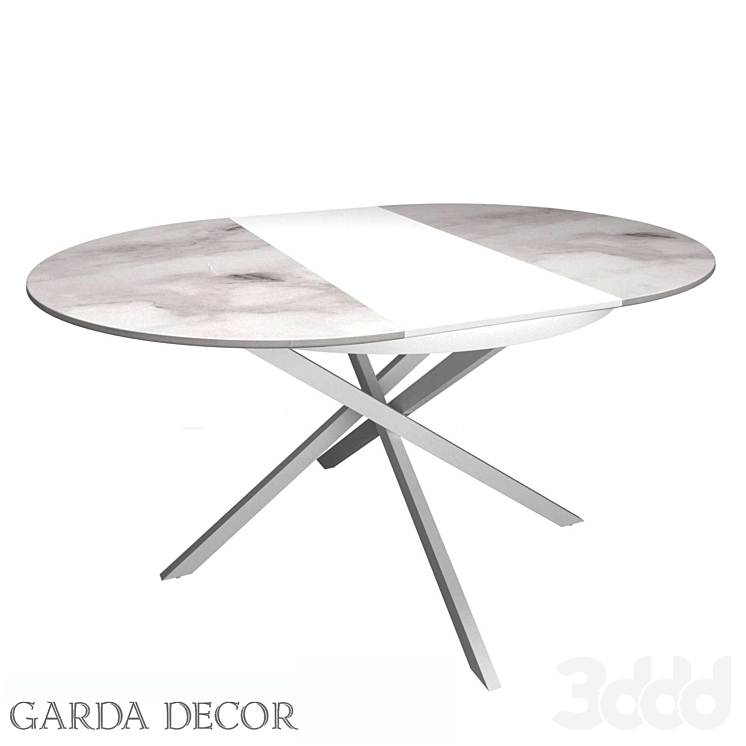 СТОЛ ОБЕДЕННЫЙ РАСКЛАДНОЙ КРУГЛЫЙ КЕРАМИЧЕСКИЙ БЕЛЫЙ 83MC-1907DT WH ...