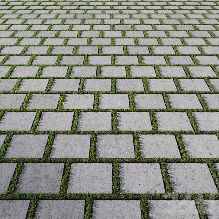 Эко плитка 3 - Брусчатка - 3D модель