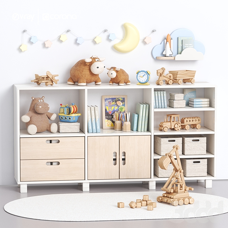 Nursery furniture 01 - Другие предметы для детской - 3D модель