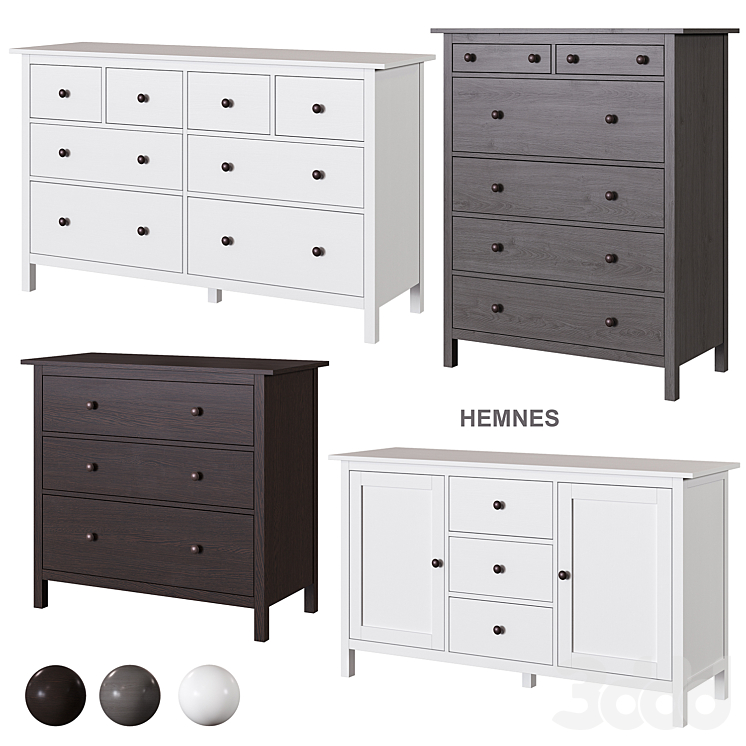 IKEA HEMNES комод - Тумбы, комоды - 3D модель