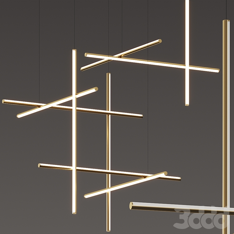 Flos Coordinates S1 and S3 Pendant Lamps 3D
