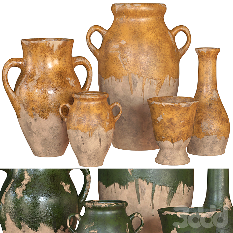 Vases set 10 - Вазы - 3D модель