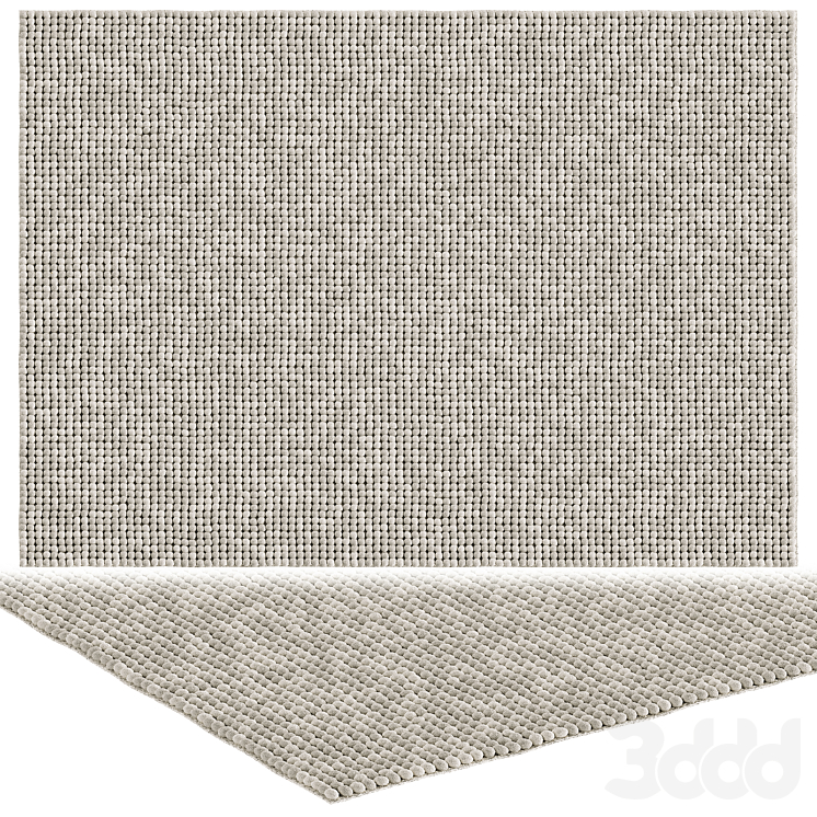 Zane EcoFriendly Handwoven Textured Rug Ковры 3D модель