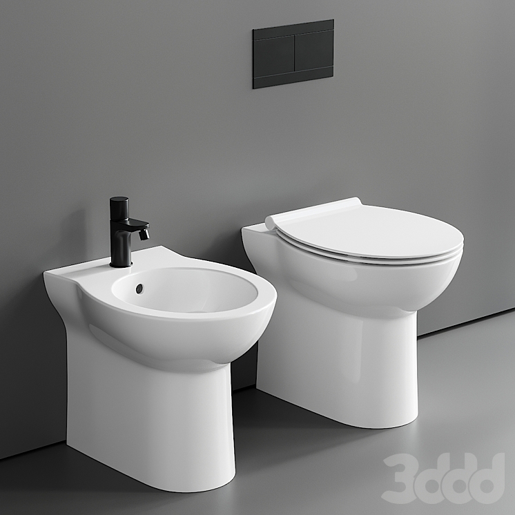 Azzurra Ceramica Fast WC - Унитаз и Биде - 3D модель