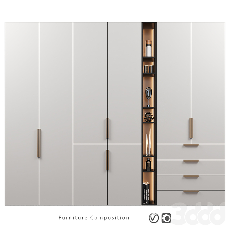 Furniture Composition | 280 | Шкаф - Шкафы - 3D модель