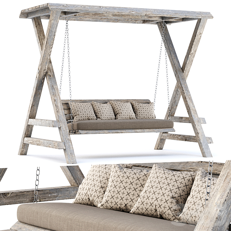 Eric Wooden Double-Seater Garden swing by Bpoint Design / Двухместные ...
