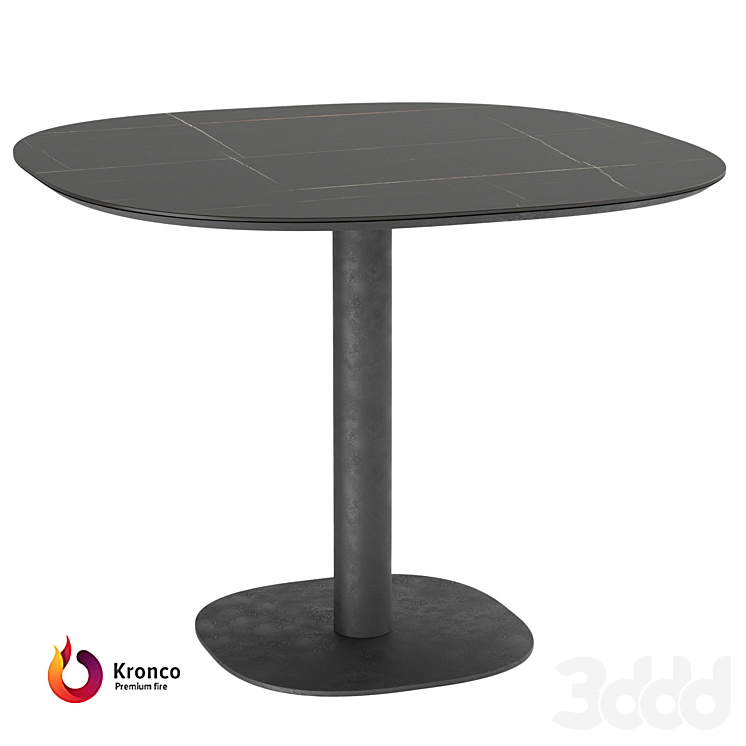 Круглый обеденный стол из керамогранита Kronco Simple - Столы - 3D модель