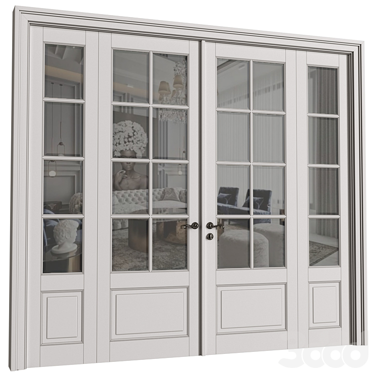 Межкомнатные Двери в классическом стиле. Перегородка.French Doors ...