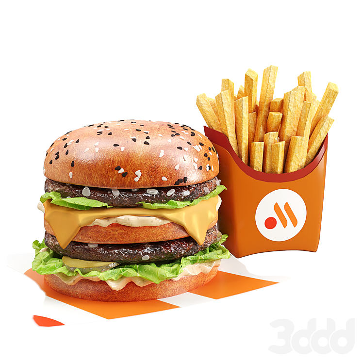 Биг Хит, Вкусно - и точка! - Еда и напитки - 3D модель
