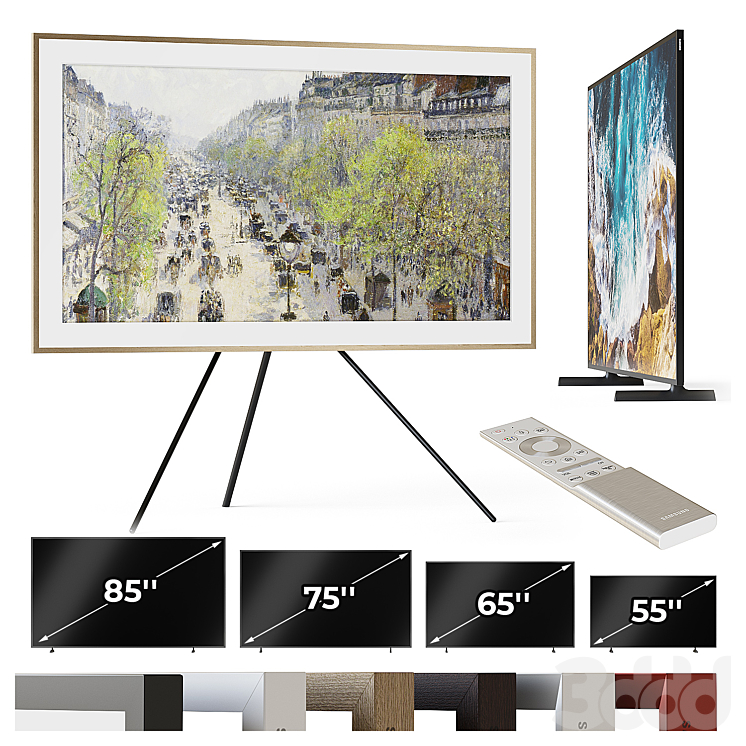 Телевизор Samsung QLED The Frame 4K LS03B - Телевизоры - 3D модель