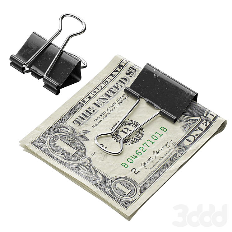 Канцелярский зажим - Разное - 3D модель