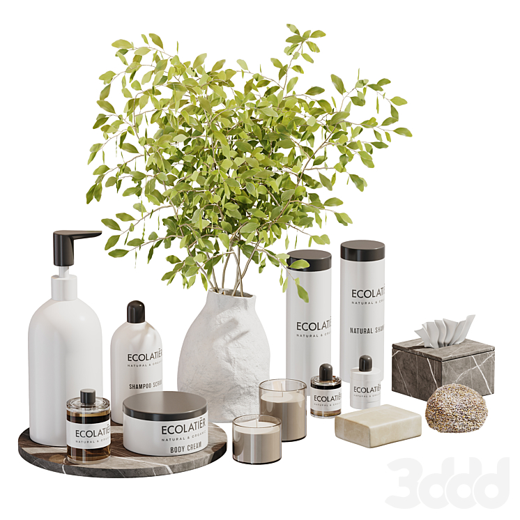 Decorative bathroom set 02 - Декор для санузла - 3D модель