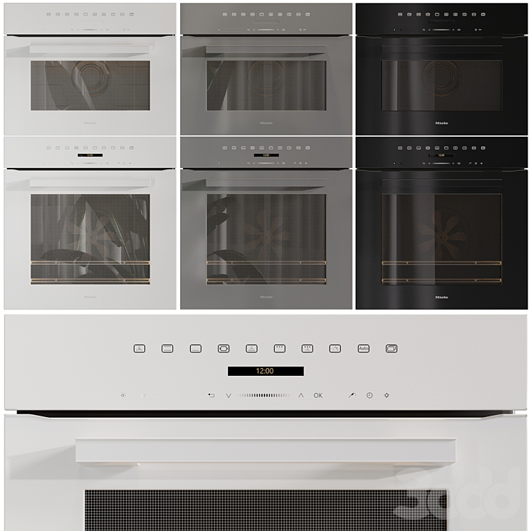 Духовки и микроволновки MIELE (три варианта цвета) - Техника - 3D модель