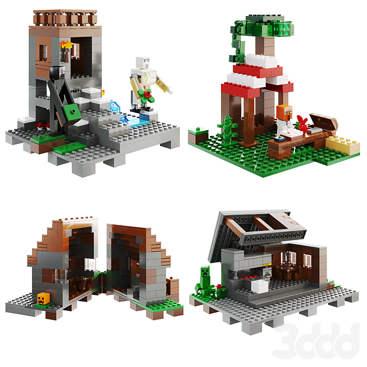 Lego Minecraft The Village 21128 3D