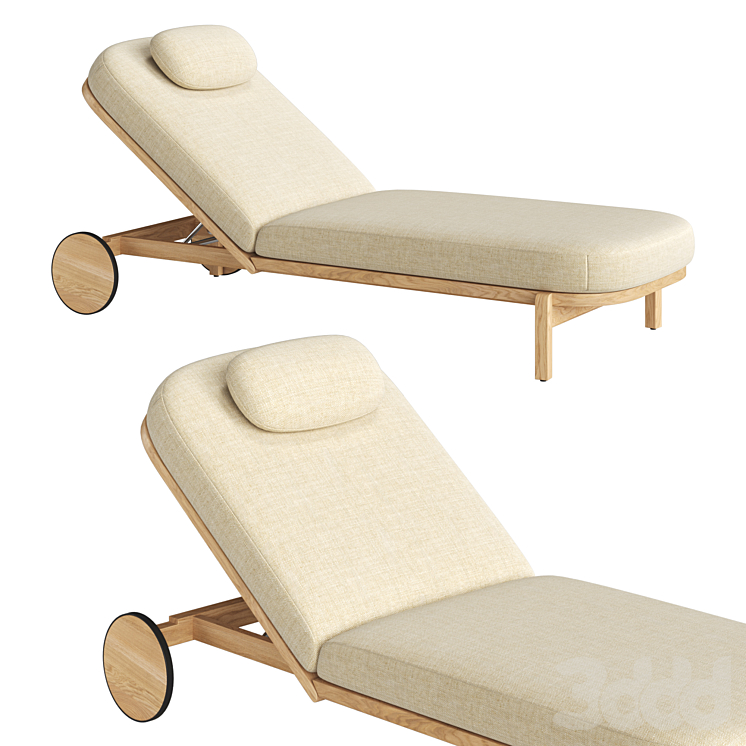 Softlands Outdoor Adjustable Chaise Lounge by DWR 3D