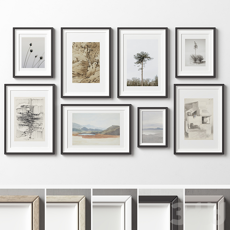 Picture Frames Set -515 - Багеты - 3D модель